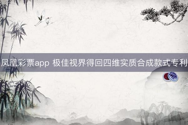 凤凰彩票app 极佳视界得回四维实质合成款式专利